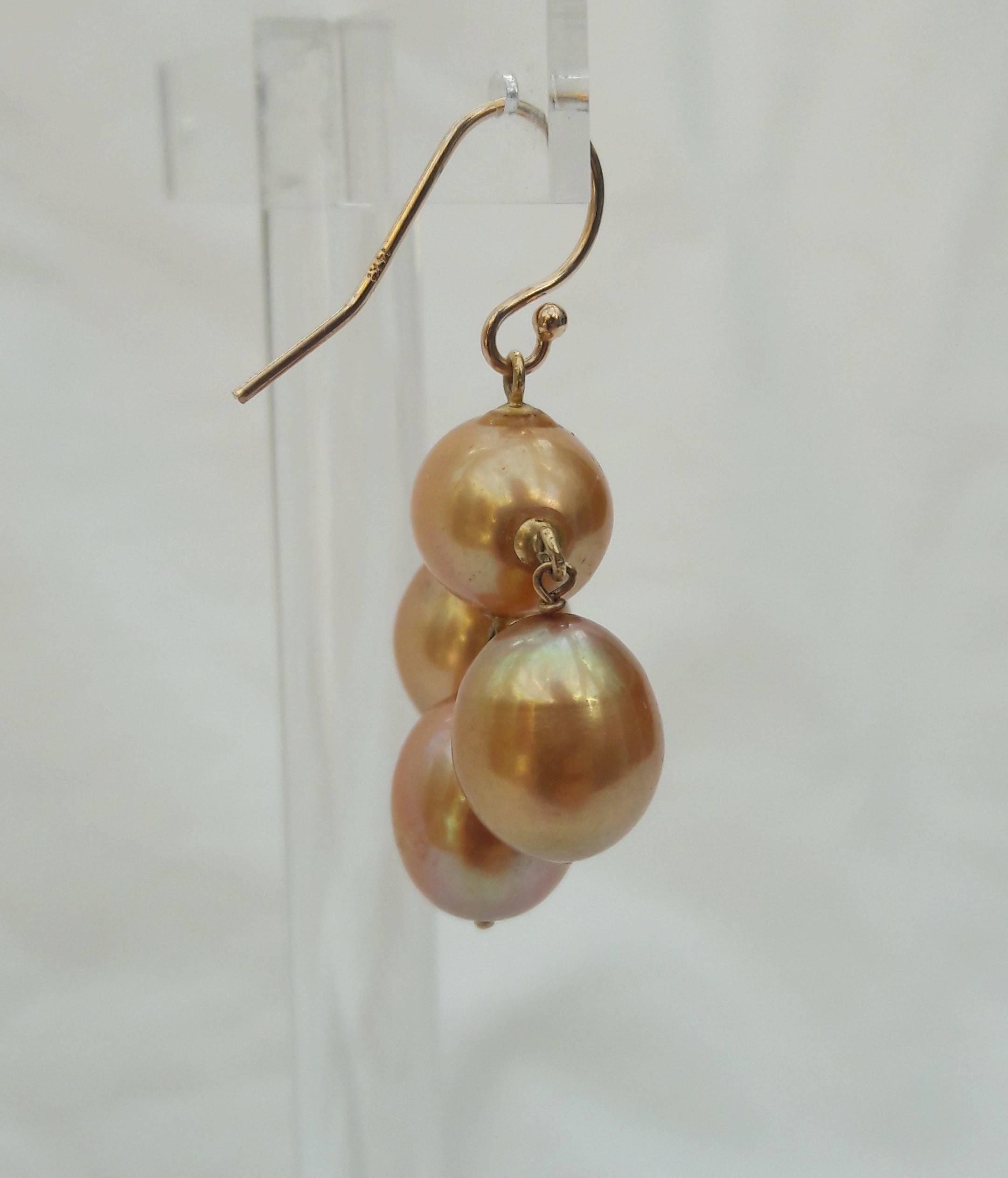 Women's or Men's Marina J. Baroque Pearl Gold Earrings
