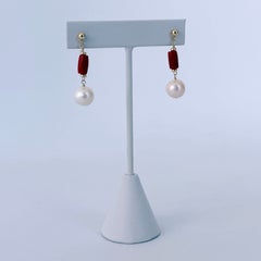 Marina J. Coral, Pearl & 14k Studded Earrings