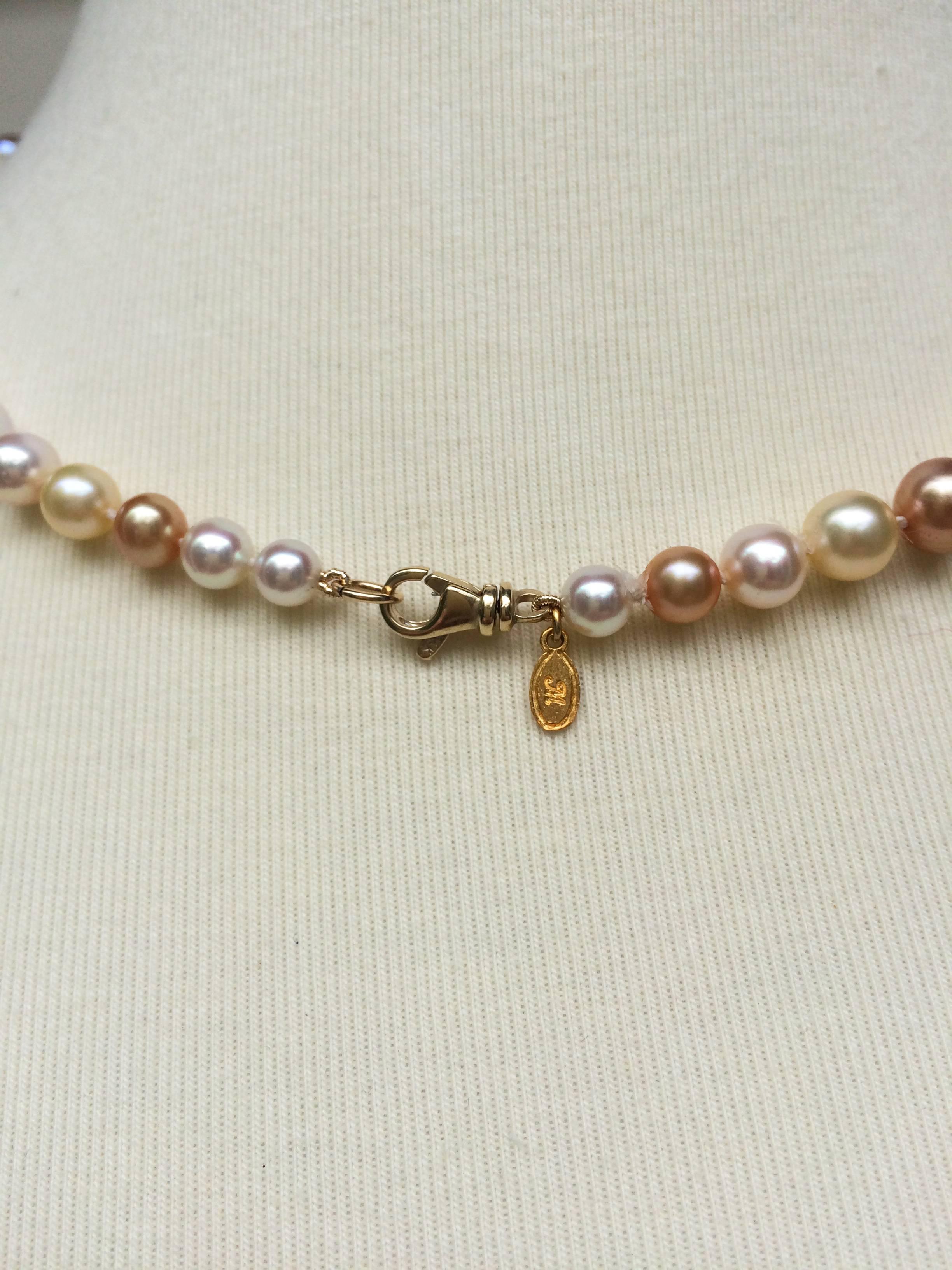 Women's Marina J Two Multi-Color Pearl Necklaces 