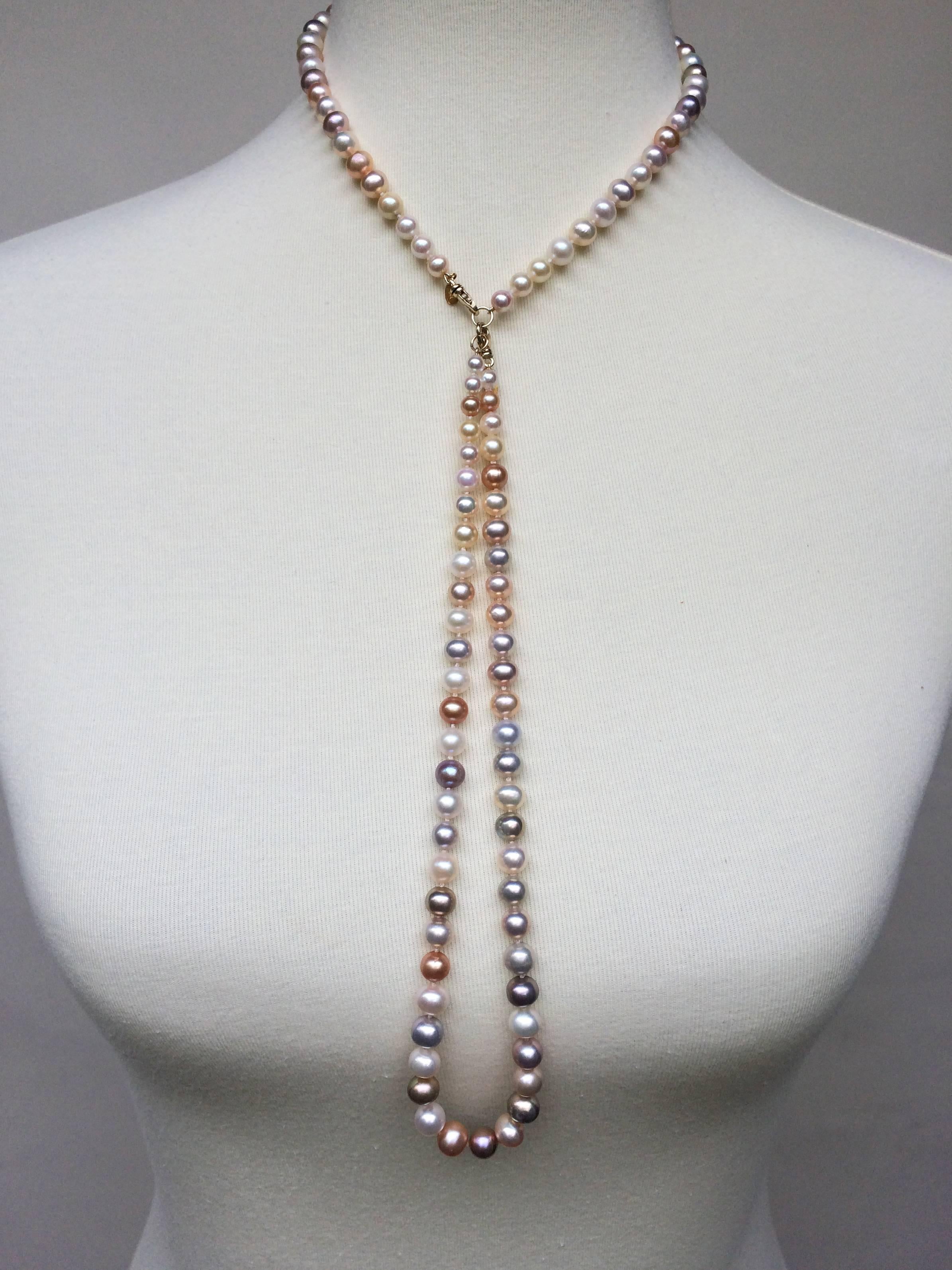 Marina J Two Multi-Color Pearl Necklaces  In New Condition In Los Angeles, CA