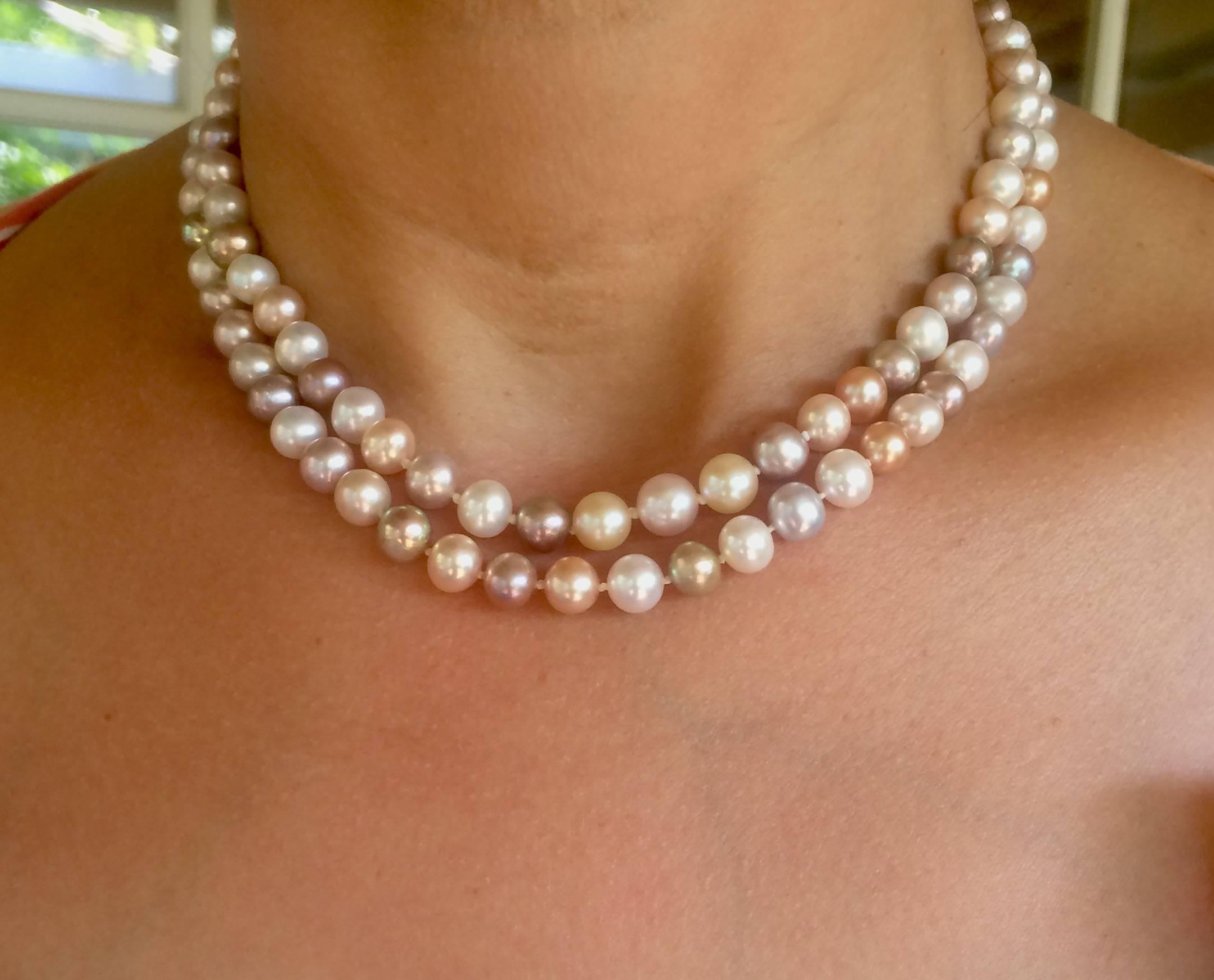 Marina J Two Multi-Color Pearl Necklaces  1