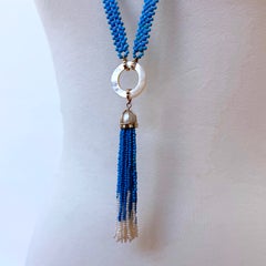 Marina J. Turquoise, Pearl & Solid 14k Gold Sautoir