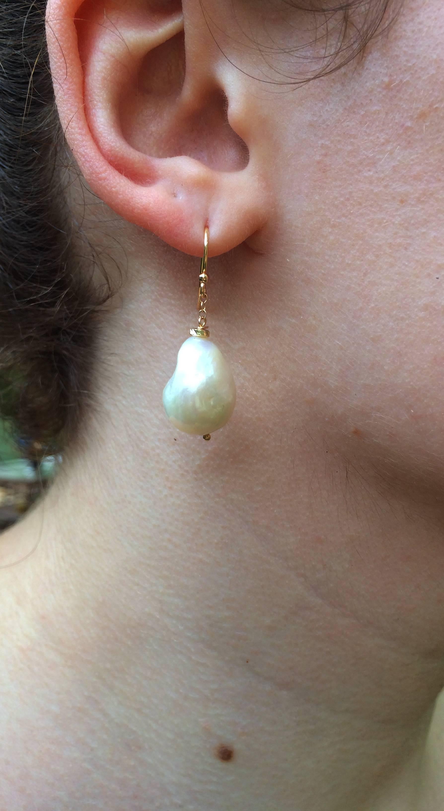 Women's Marina J Large Baroque Pearl Dangle Earrings