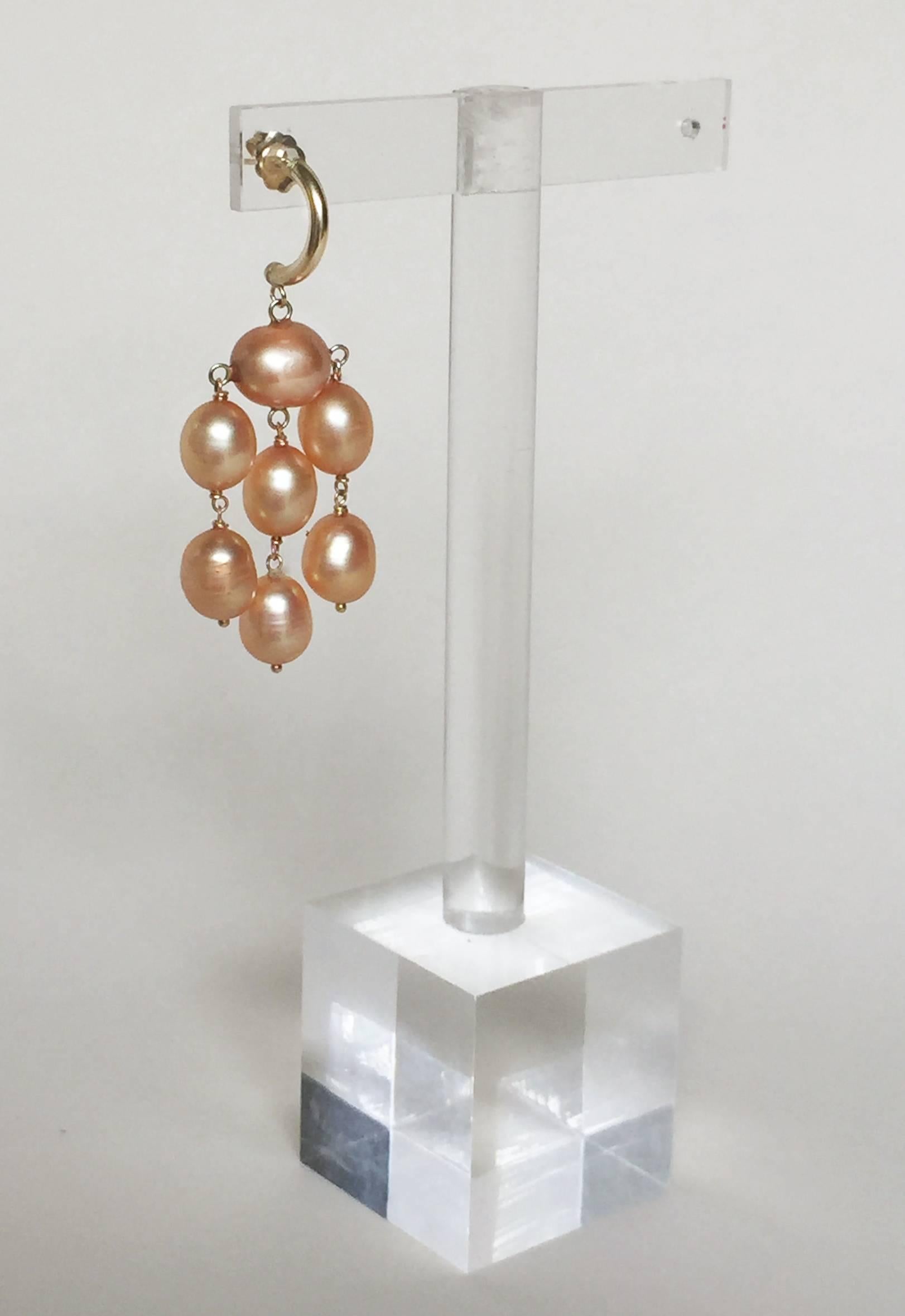 Artist Golden Hue Baroque Pearl Dangle Earring by Marina J