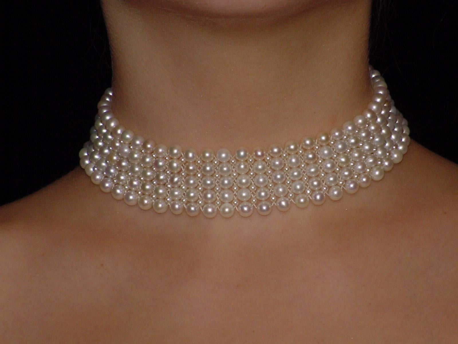 Marina J. Large Pearl Choker Necklace 2