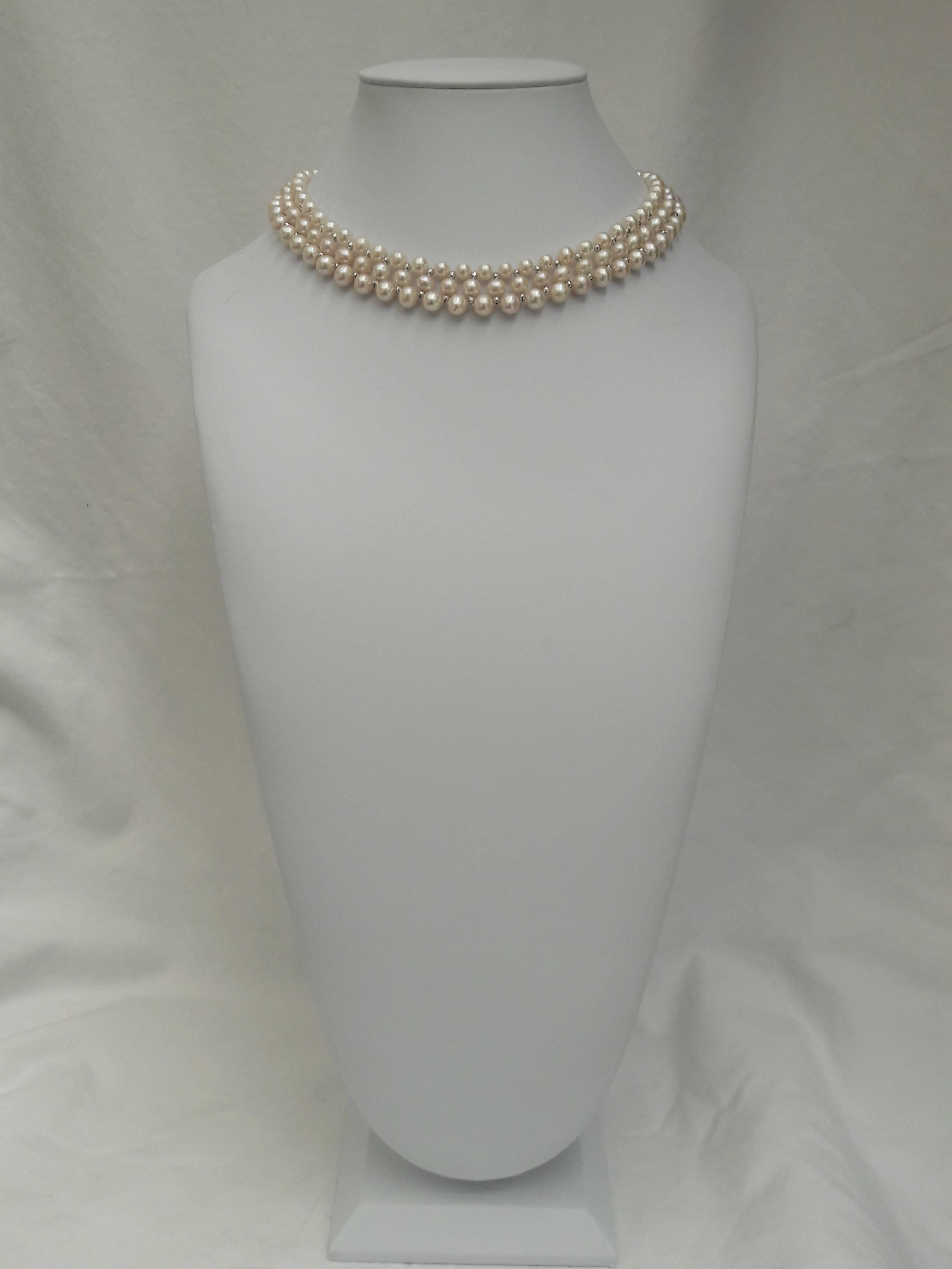 white bead necklaces