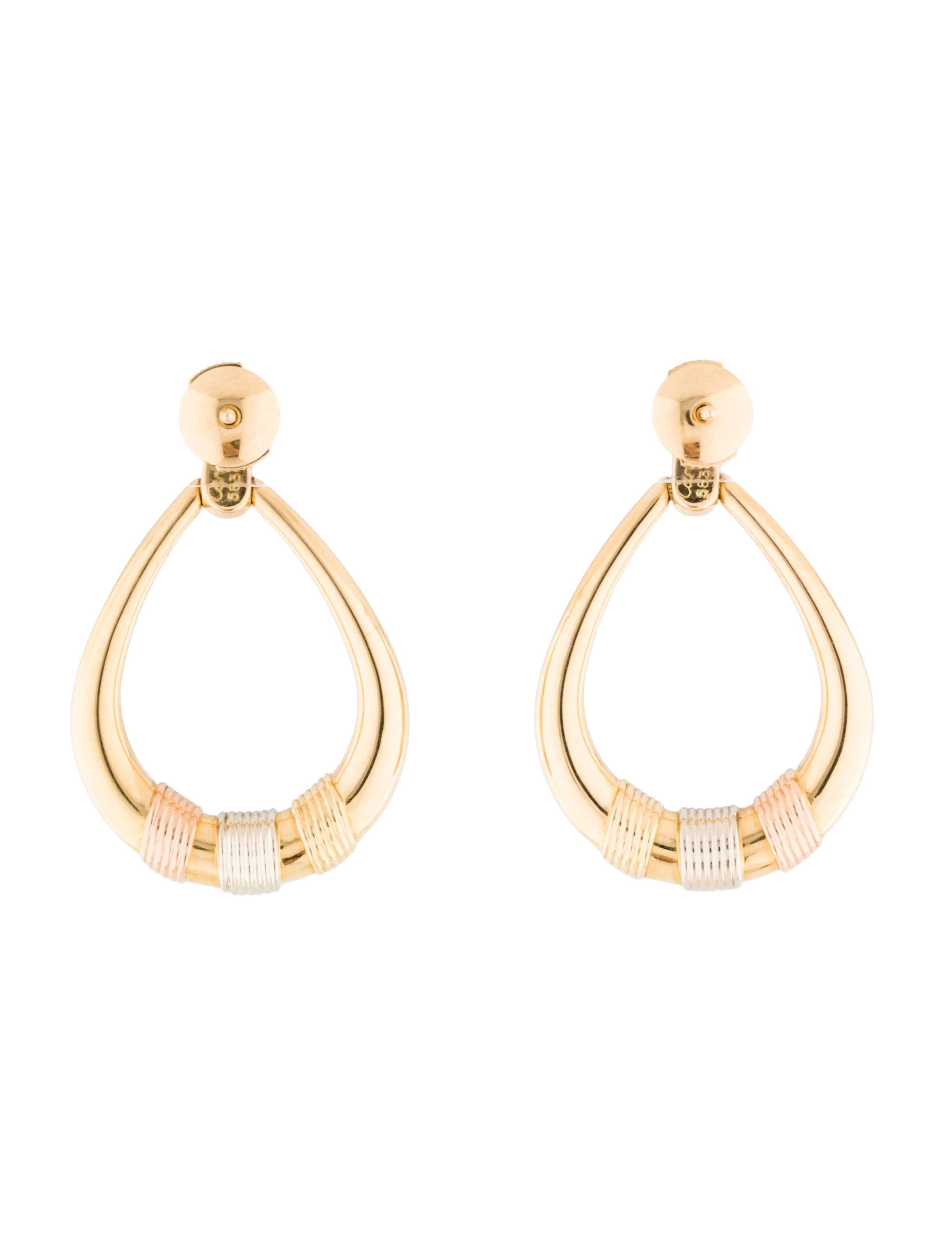 Contemporary Cartier Trinity Gold Drop Earrings