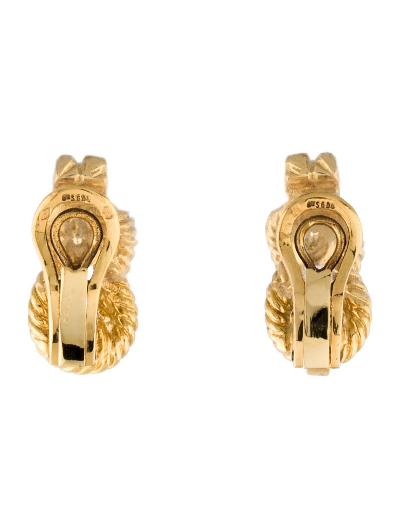 Modern Hermès Parade Gold Knot Earrings