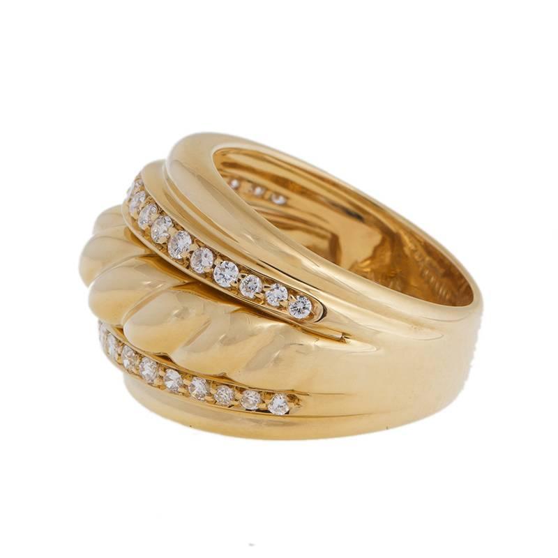 Contemporary PIAGET Diamond  Yellow Gold Brill Ring 