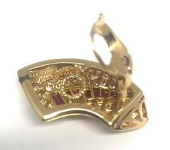 Van Cleef & Arpels Diamond Ruby Gold Earrings