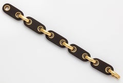 Van Cleef & Arpels Paris Gold Wood Anchor Link Bracelet