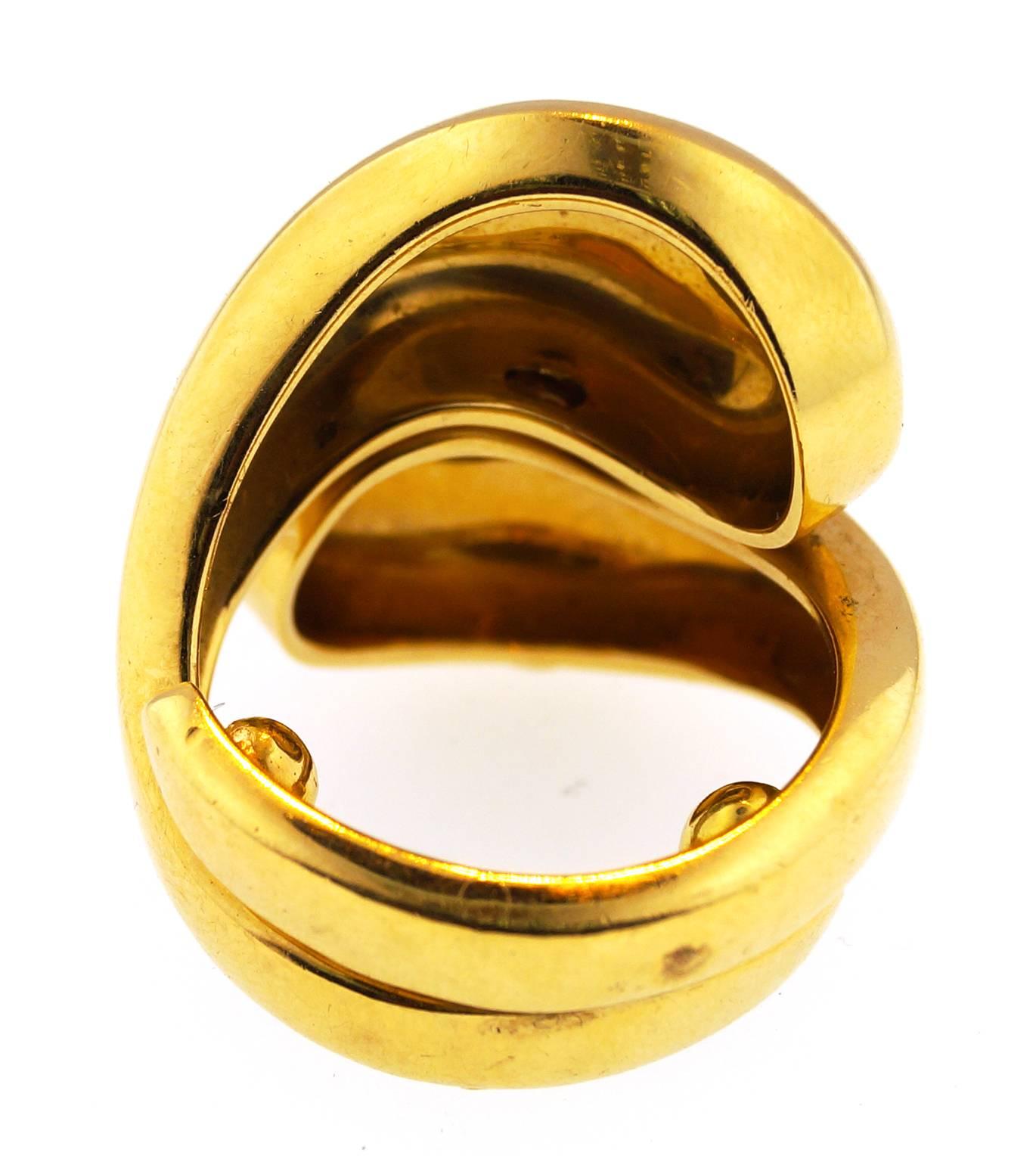 Retro Cartier Gold Carmelo Ying Yang Ring