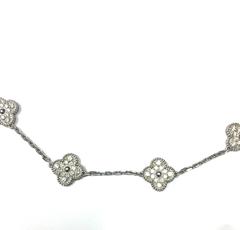 Van Cleef & Arpels Vintage Alhambra 20 Motif long Diamond Gold necklace