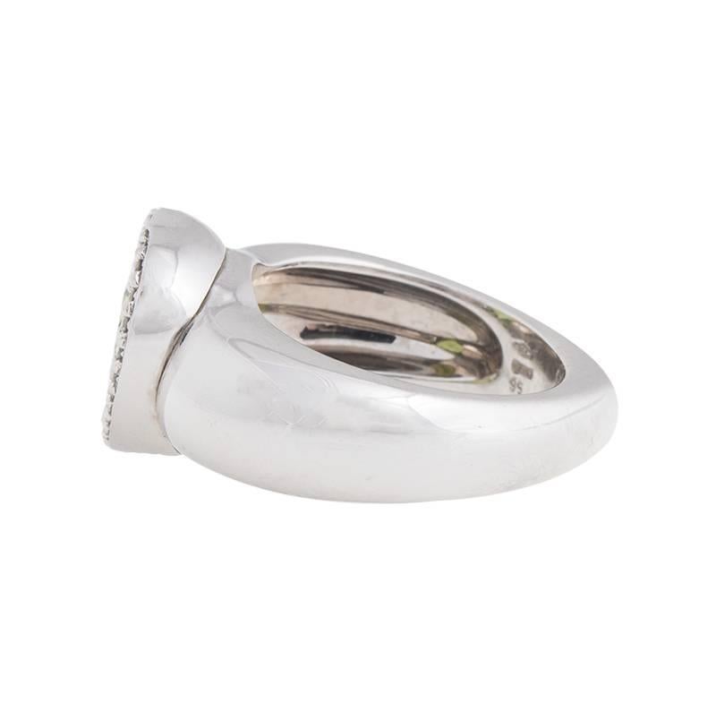 Contemporary Piaget Prasiolite Diamond White Gold Ring For Sale