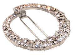 Art Deco Van Cleef & Arpels "Anneau Magique" Diamond Platinum Brooch