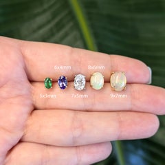 Peridot Four-Prong Stud Earrings in Solid 14K Gold - Oval, 7×5mm - Fine Jewelry