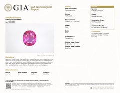 1.27Ct GIA Certified Pink Sapphire Ring with Natural Diamonds in Solid 14K Gold