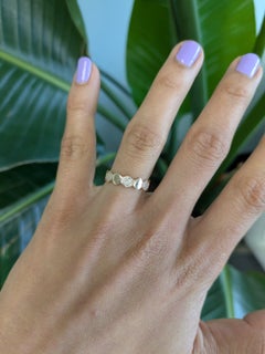 Diamond Band Ring with Earth-Mined Diamonds in Solid 14K Gold, Fine Jewelry