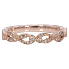 Earth-Mined Diamond Band Ring in Solid 14K Rose Gold  Classic Fine Jewelry
