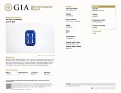 2Ct GIA Certified Ceylon Sapphire Estate Ring with Natural Diamonds in Platinum