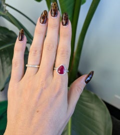 4.3ct Madagascar Ruby Ring with Earth-Mined Diamond Accents: Solid 14K Gold