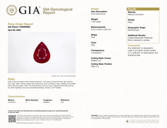 1.9Ct GIA Certified Mozambique Ruby Ring with Natural Diamonds Accents: 14K Gold