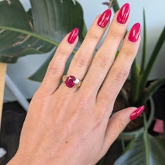 5.8Ct Madagascar Ruby Estate Ring in Solid 14K Gold – Oval, 11x9mm