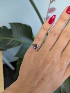 1.74Ct Bi-Color Tourmaline Estate Ring with Sapphire Accents in Solid 14K Gold