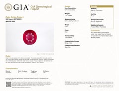 1.5Ct GIA Certified Burma Ruby Ring with Natural Diamond Accents: Solid 14K Gold