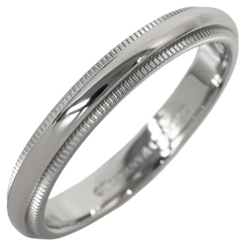 TIFFANY & Co. Alliance en platine à 3 mm de couleur milgrain, taille 7,5