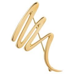 TIFFANY & Co. Broche Garabato de oro de 18 quilates Paloma Picasso