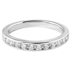 TIFFANY & Co. Platin 3mm Halbkreis Diamantring 7 Neu