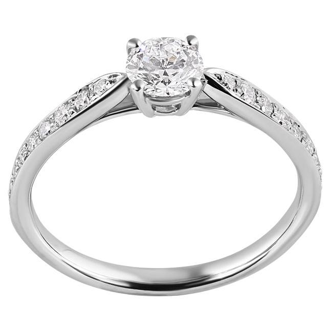 TIFFANY & Co. Anello di fidanzamento Harmony in platino con diamante centrale da 0,39 carati 5,75