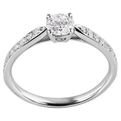 TIFFANY & Co. Anello di fidanzamento Harmony in platino con diamante centrale da 0,39 carati 5,75