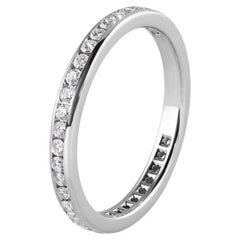 TIFFANY & Co. Anello di platino da 2 mm con diamante a cerchio intero 6