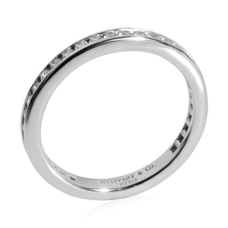 Donna TIFFANY & Co. Anello in platino da 2 mm con diamante a cerchio intero 5 in vendita