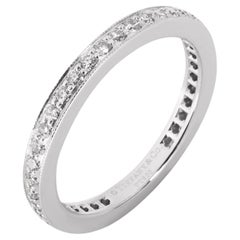 TIFFANY & Co. Together Platinum Diamond Legacy 2mm Milgrain Band Ring 5