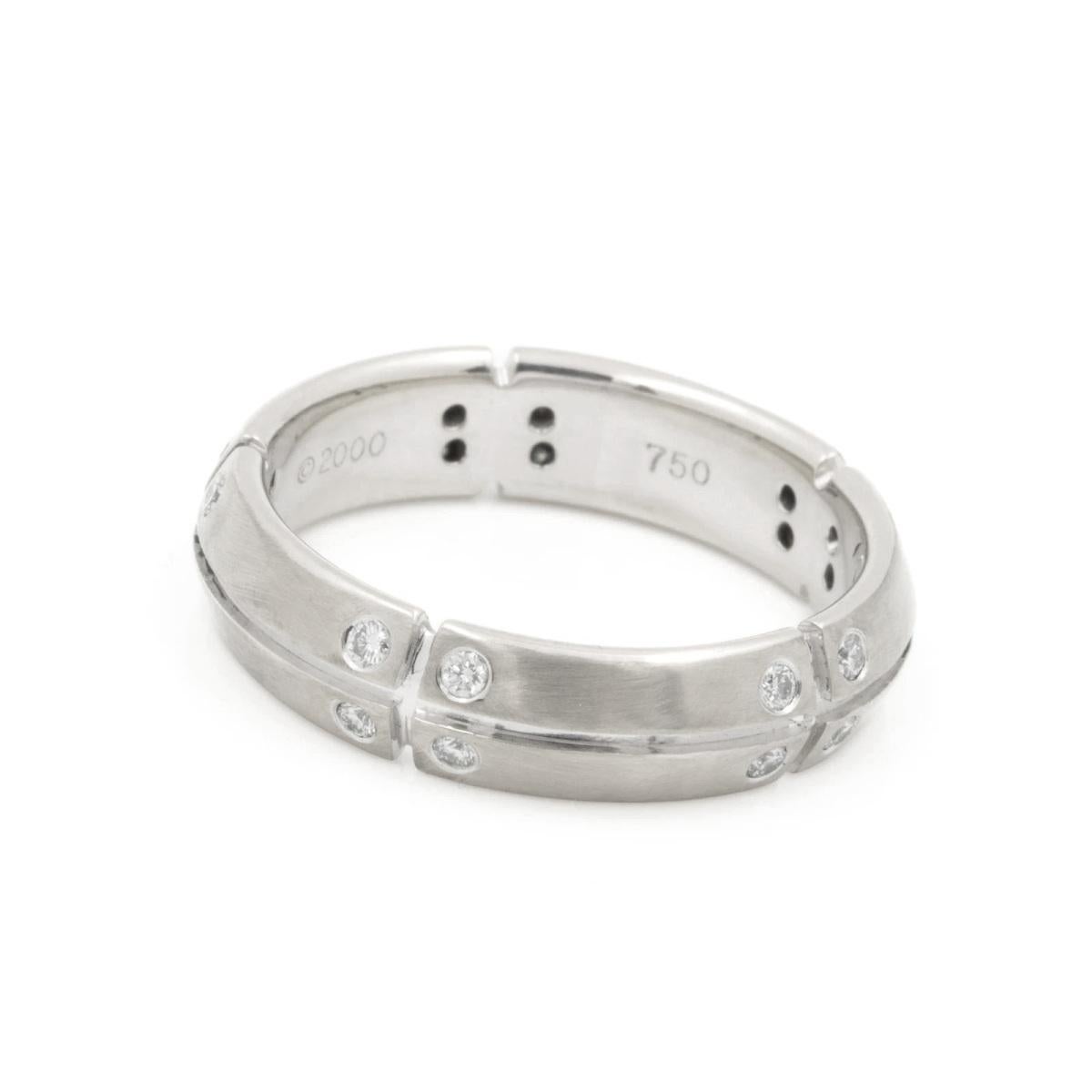 Taglio rotondo TIFFANY & Co. Anello Streamerica in oro bianco 18 carati con diamante 8 in vendita