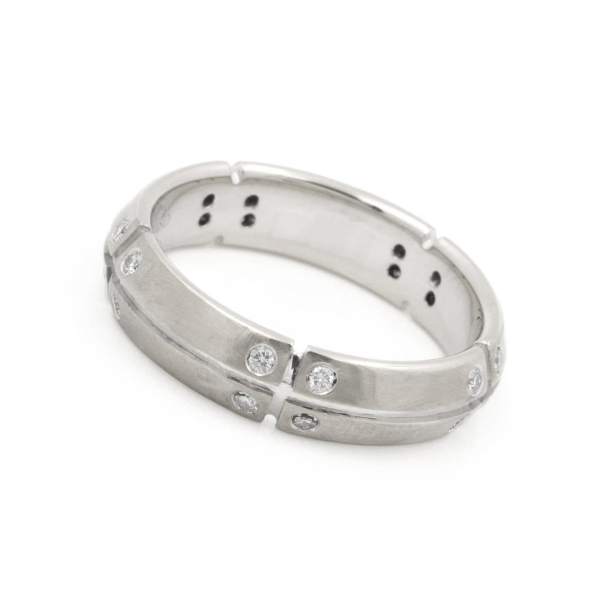 TIFFANY & Co. Anello Streamerica in oro bianco 18 carati con diamante 8 In condizioni buone in vendita a Los Angeles, CA
