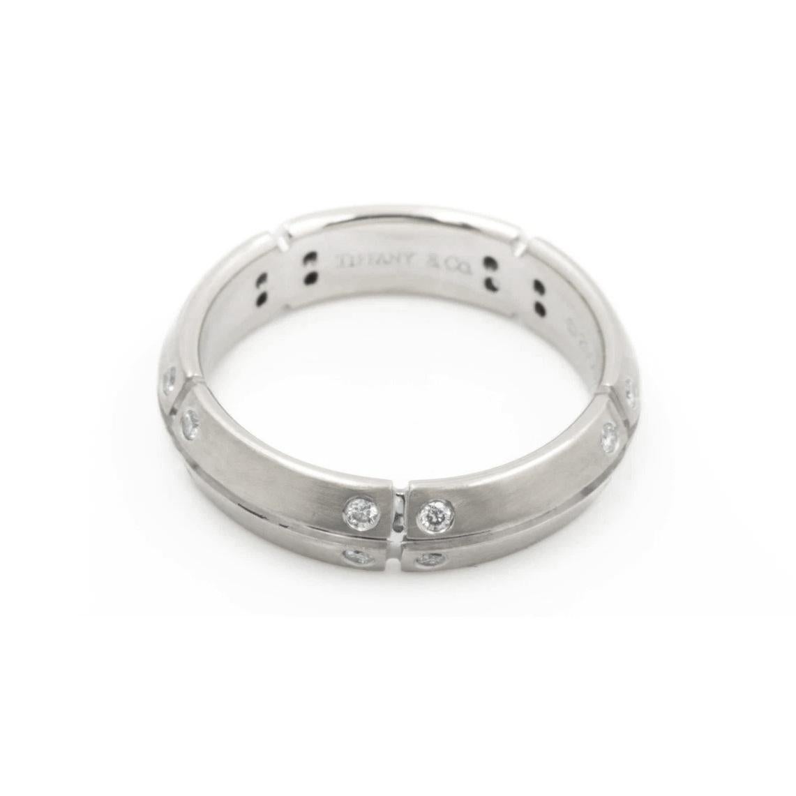 TIFFANY & Co. Anello Streamerica in oro bianco 18 carati con diamante 8 in vendita 1