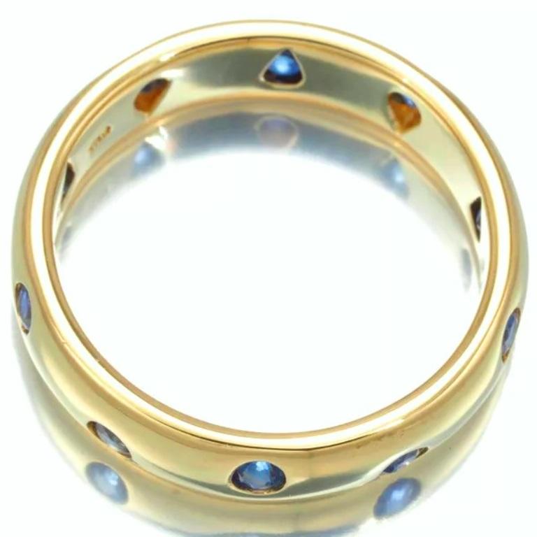 TIFFANY & Co. Anello a fascia con zaffiro in oro 18 carati Etoile 6 In condizioni Nuovo in vendita a Los Angeles, CA
