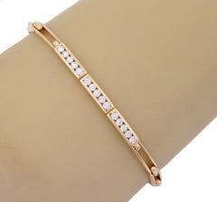 TIFFANY & Co. 18K Gold Diamond Channel Link Bracelet