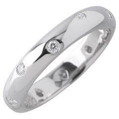 TIFFANY & Co. Etoile Platinum Diamond 4mm Band Ring 8