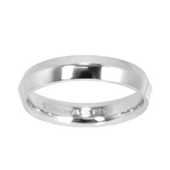 TIFFANY & Co. Platinum 4.5mm Knife Edge Wedding Band Ring 9