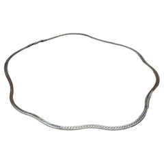 GLENROSE S.r.l. - Sterling Silver Herringbone Snake Chain - Italy - Circa 1980