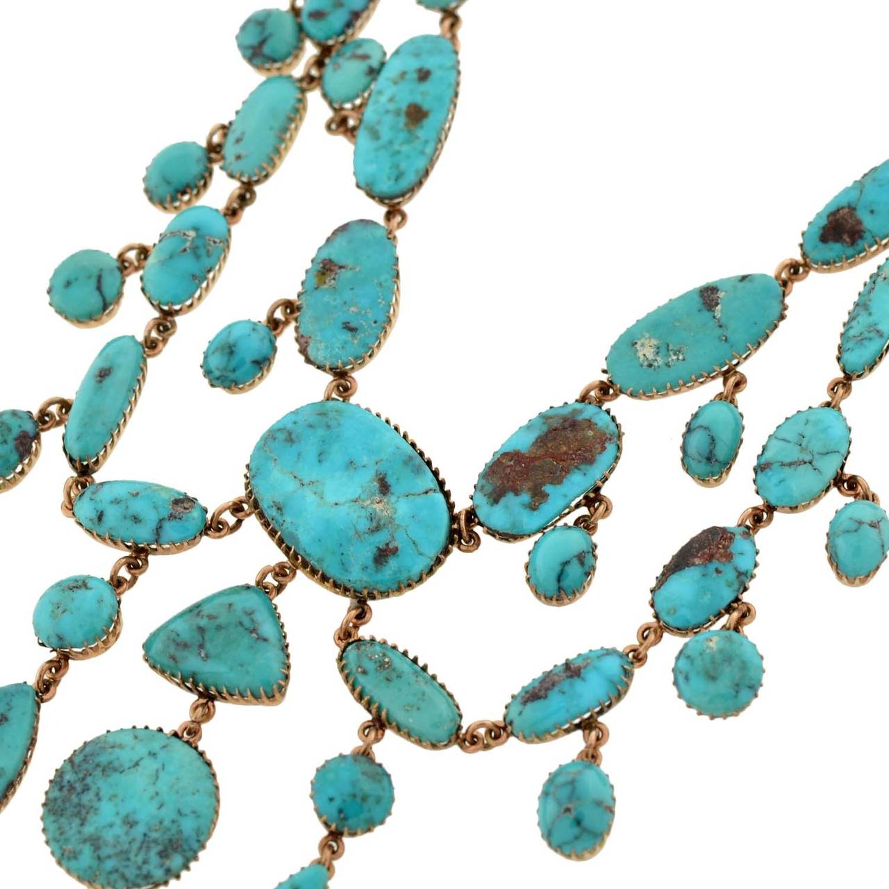 Victorian Natural Turquoise Festoon Necklace at 1stDibs | victorian ...