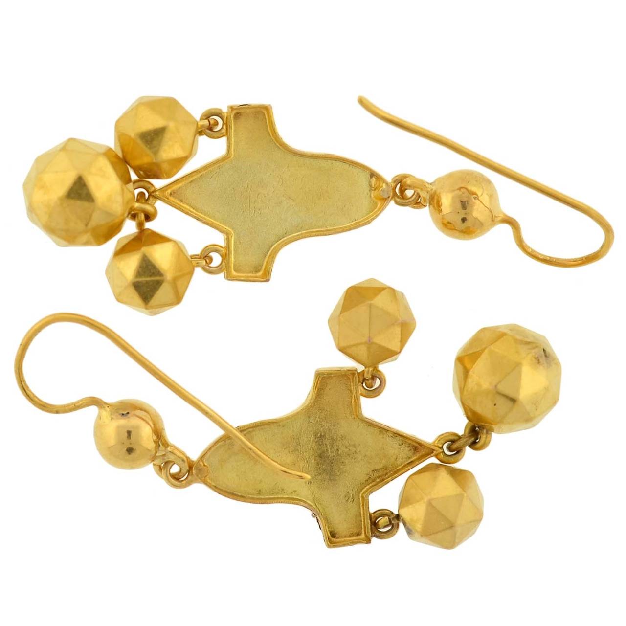 Victorian Etruscan Gold Earrings 1