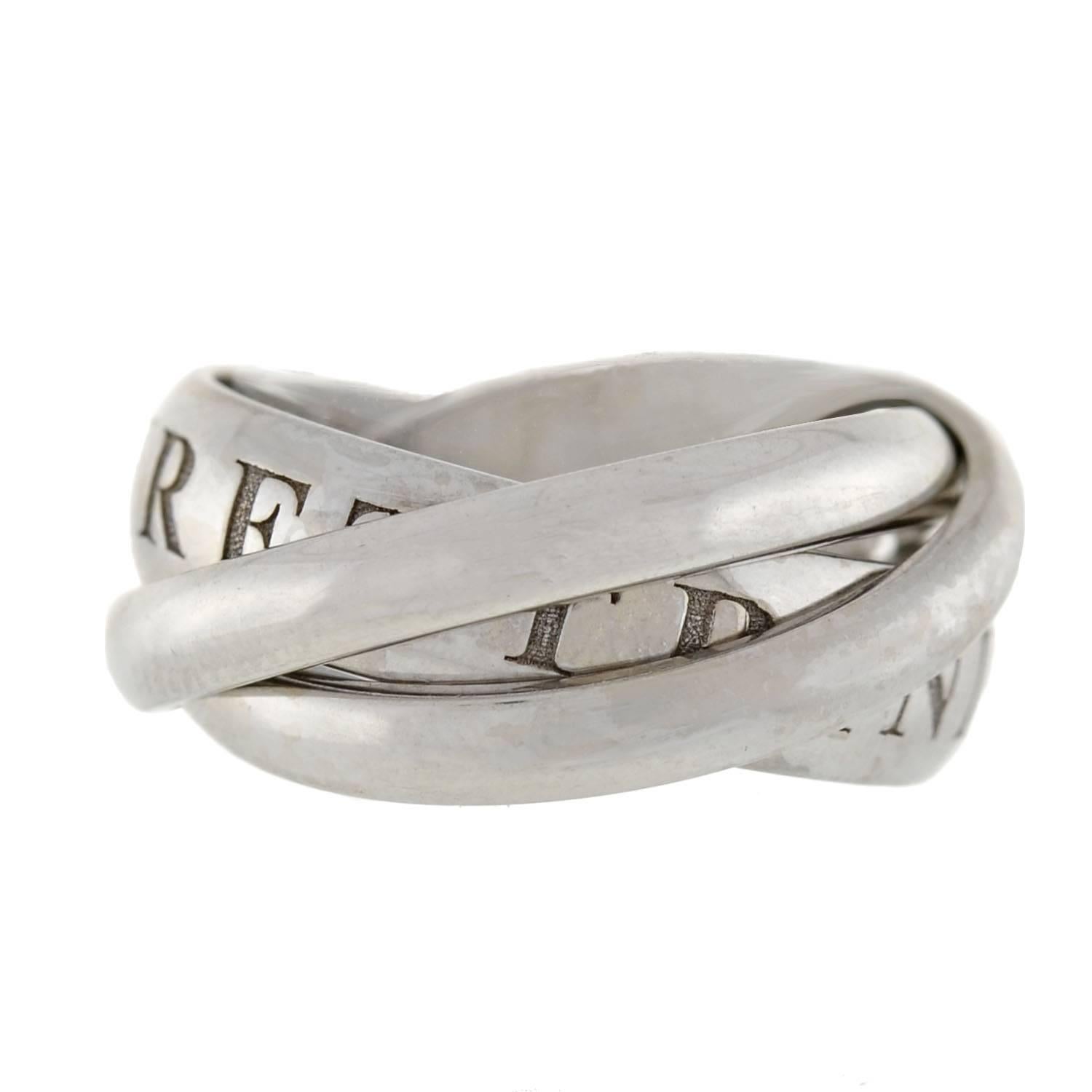 This limited edition ﻿Cartier﻿ Trinity ring (also known as a 