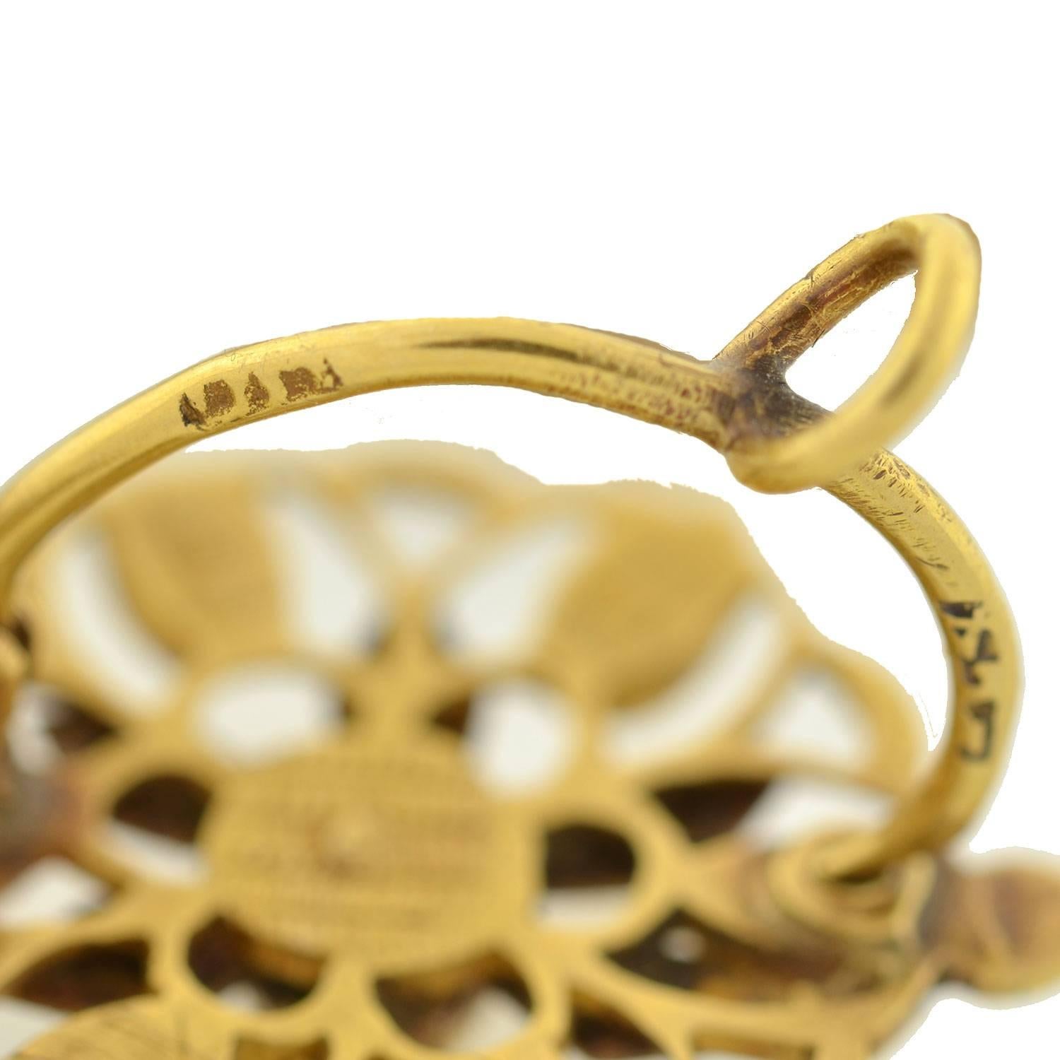 Georgian Garnet Gold Earrings 2