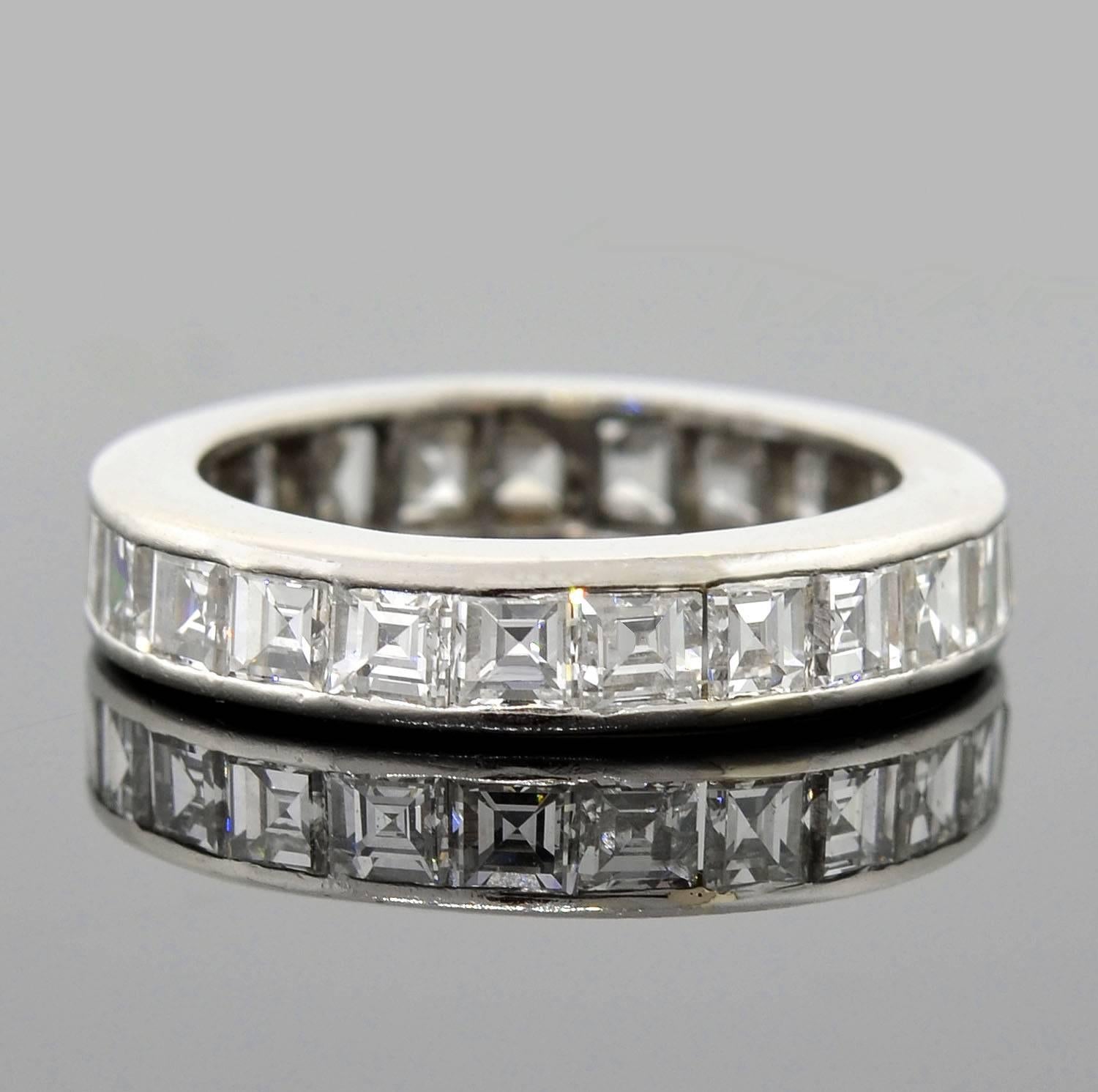 square diamond eternity ring